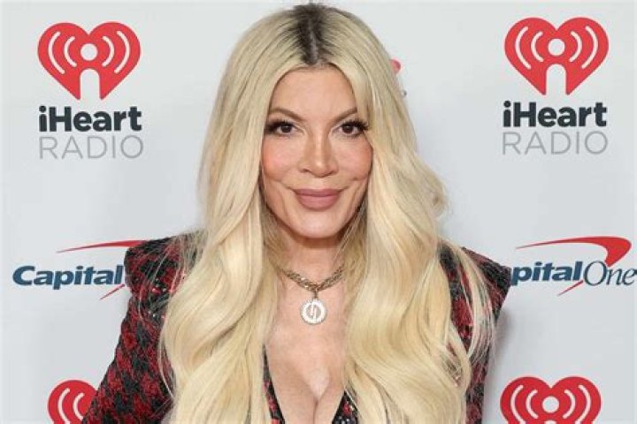 U.S. actress Tori Spelling and her husband Charlie Shanian attend the