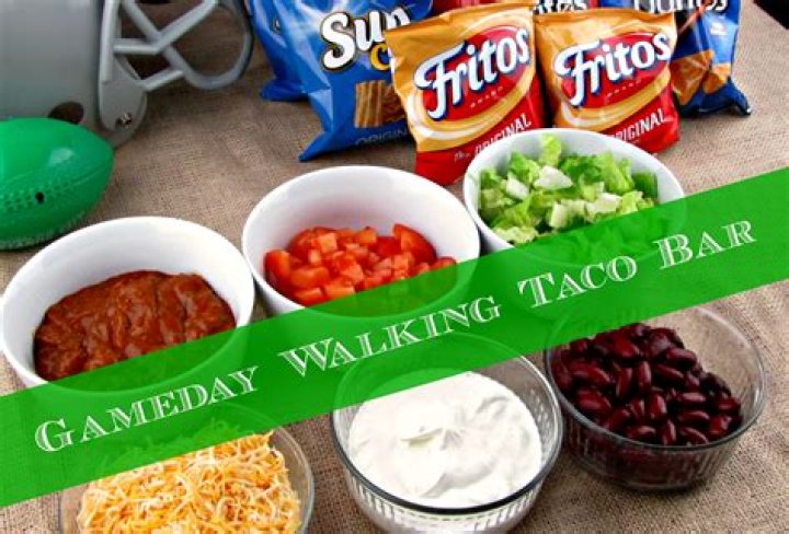 Walking Tacos for Gametime Walking tacos, Food, Walking taco bar