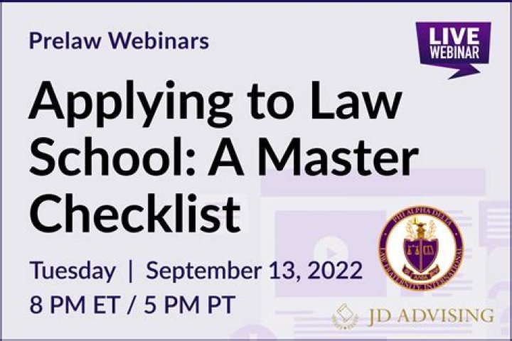 Webinar Applying to Law School A Strategic Approach For