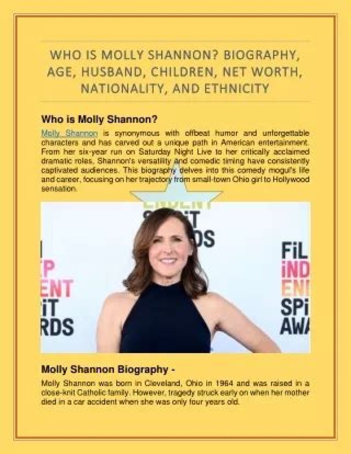 Who Is Molly Shannon's Husband? All About Fritz Chesnut